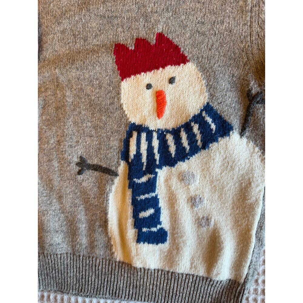Mini Boden Kidcore Children's Gray Snowman Holiday Sweater 2-3 Years - Picture 10 of 10